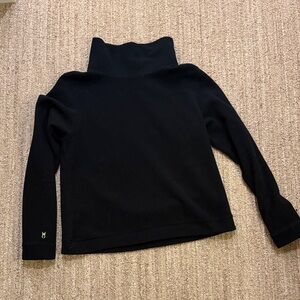 Dudley Stephens Black Park Slope Turtleneck - Vello Fleece